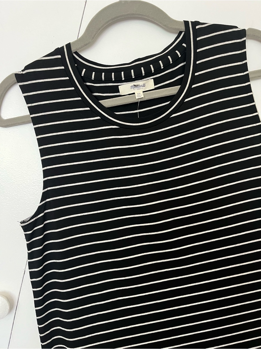 Madewell Stripe Midi Tank Dress Size XS NWT